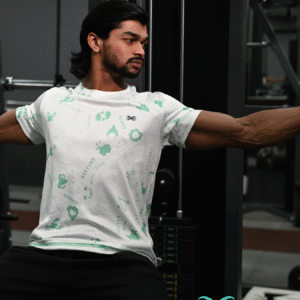 Hustle Athleisure — White Astro Slim Fit Tee | 100% Micro-Polyester